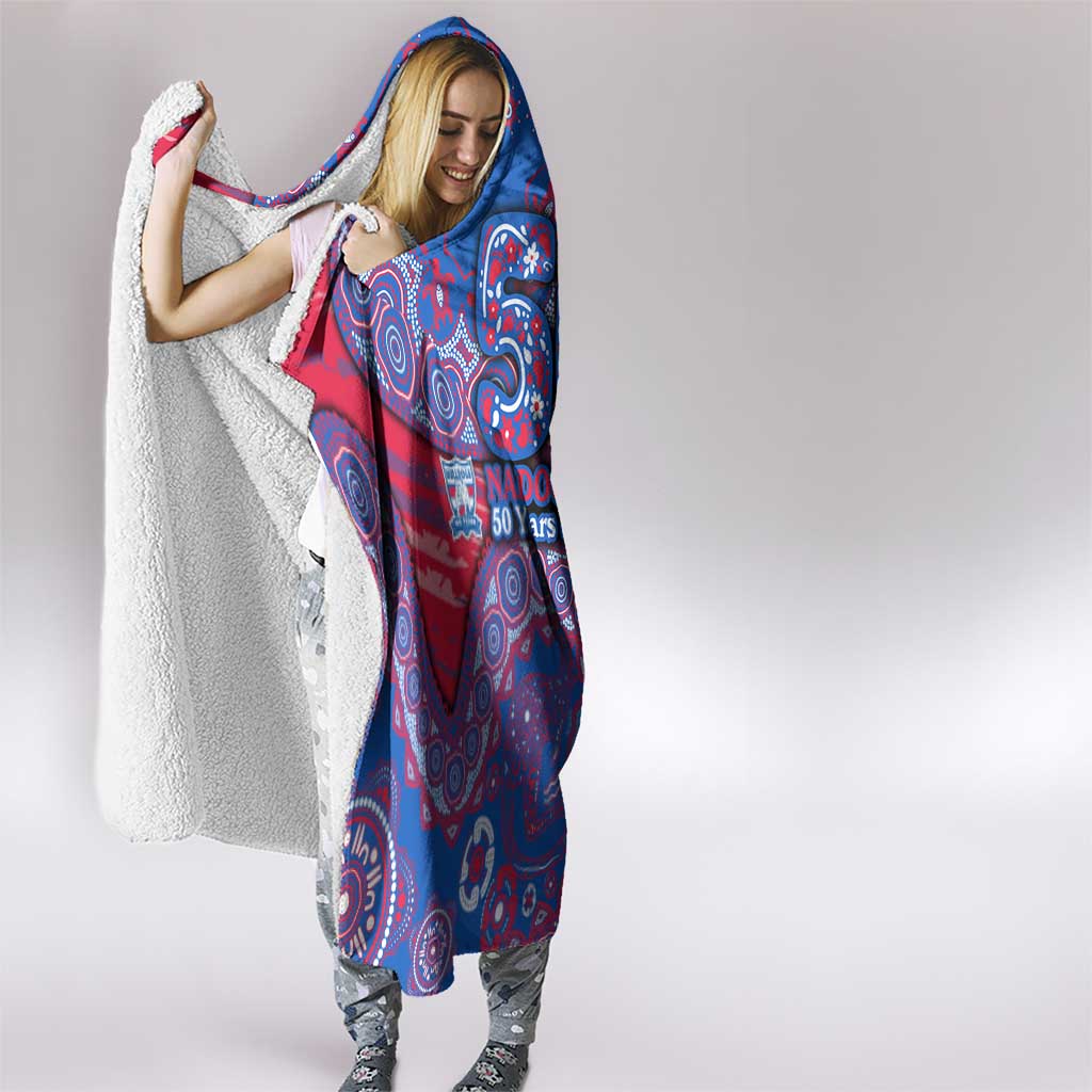 Western Bulldogs NAIDOC Week 2026 Hooded Blanket Australian Aboriginal Dot Art Dreamtime Pattern Style