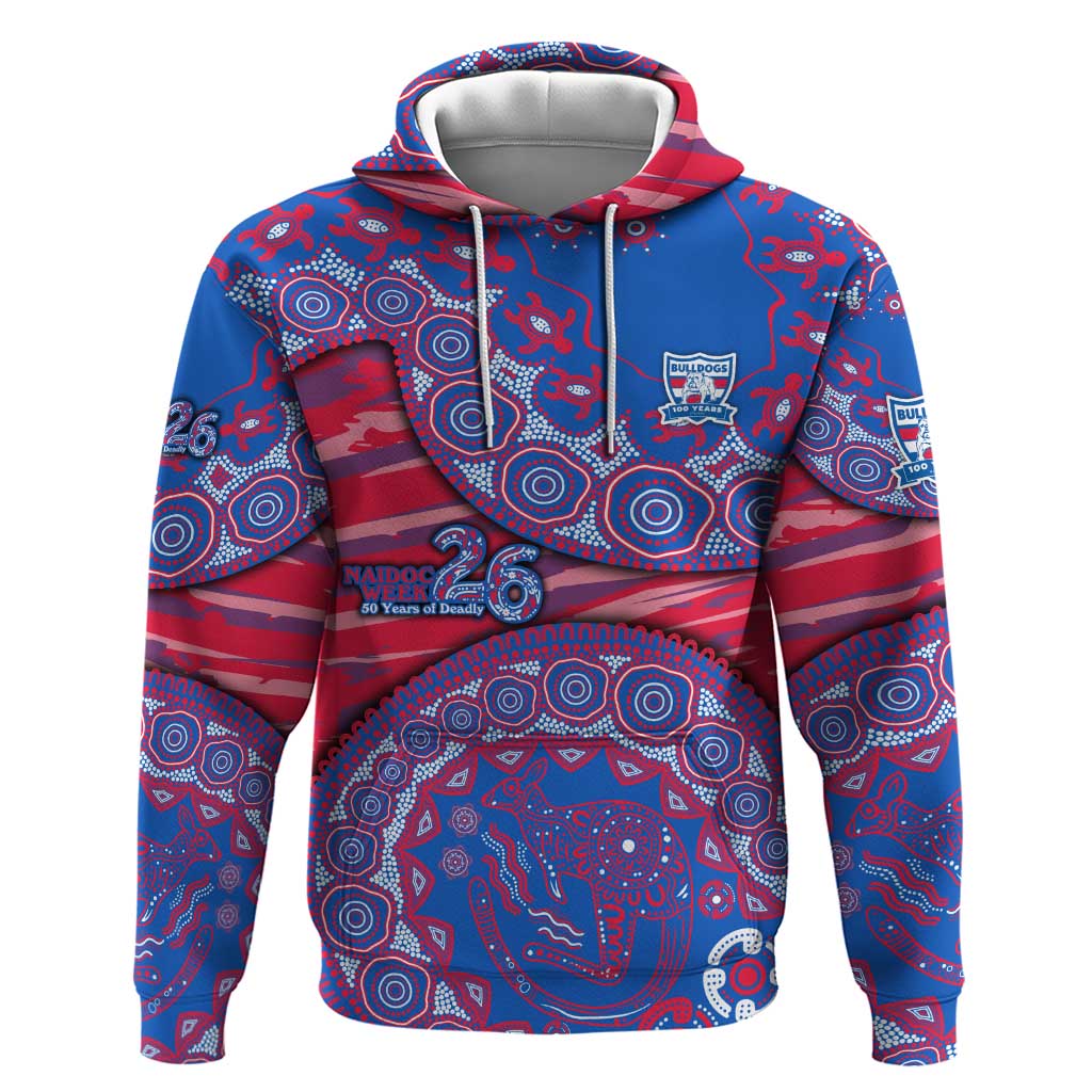 Western Bulldogs NAIDOC Week 2026 Hoodie Australian Aboriginal Dot Art Dreamtime Pattern Style