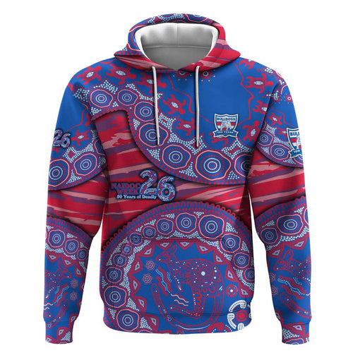 Western Bulldogs NAIDOC Week 2026 Hoodie Australian Aboriginal Dot Art Dreamtime Pattern Style