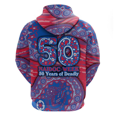 Western Bulldogs NAIDOC Week 2026 Hoodie Australian Aboriginal Dot Art Dreamtime Pattern Style