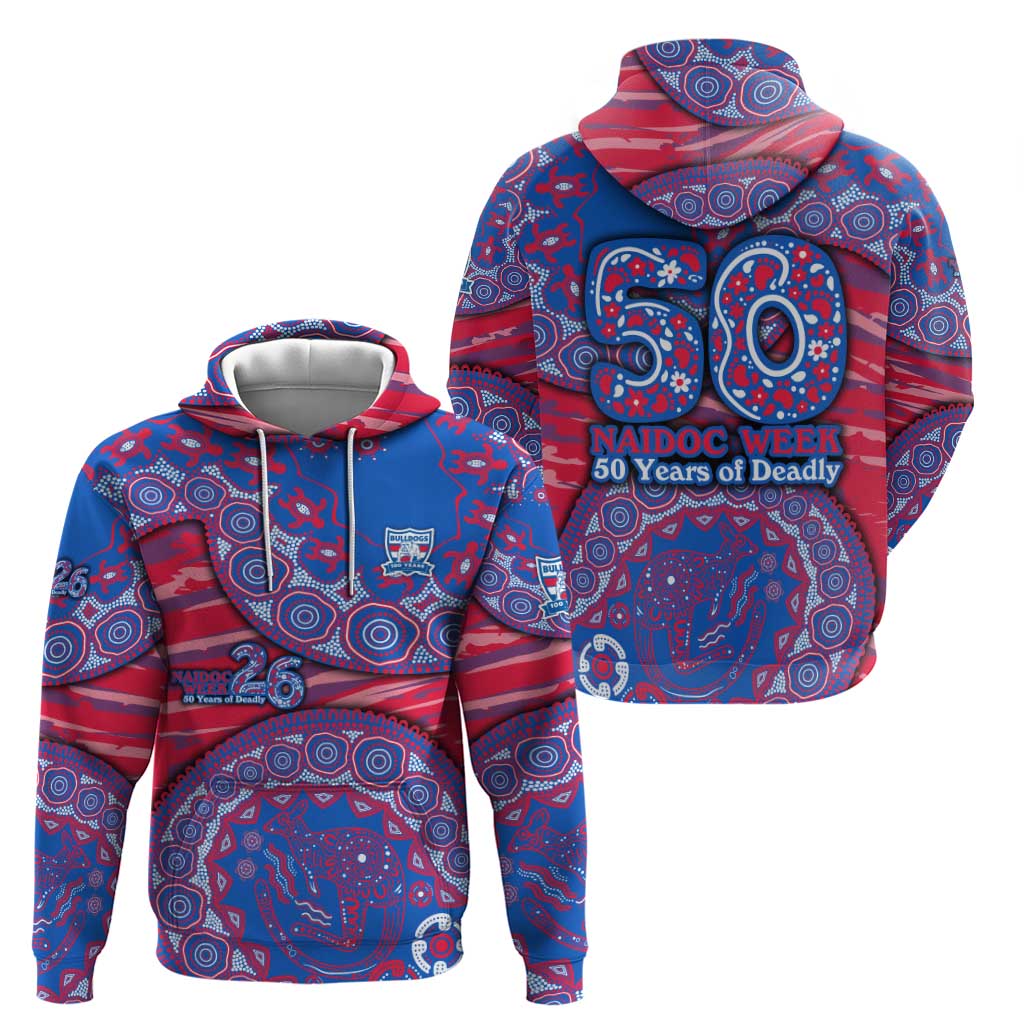 Western Bulldogs NAIDOC Week 2026 Hoodie Australian Aboriginal Dot Art Dreamtime Pattern Style