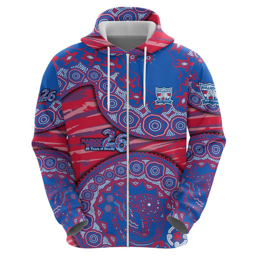 Western Bulldogs NAIDOC Week 2026 Hoodie Australian Aboriginal Dot Art Dreamtime Pattern Style