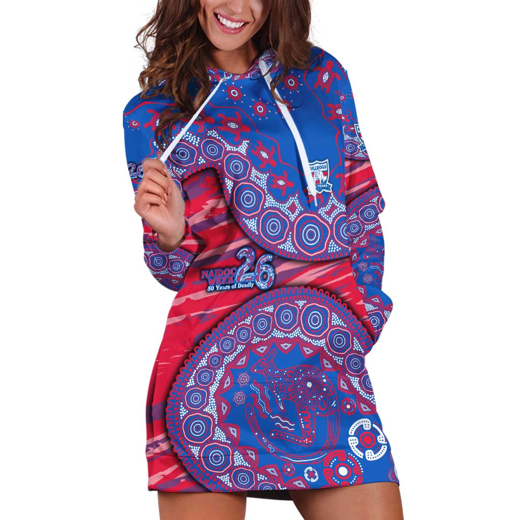 Western Bulldogs NAIDOC Week 2026 Hoodie Dress Australian Aboriginal Dot Art Dreamtime Pattern Style