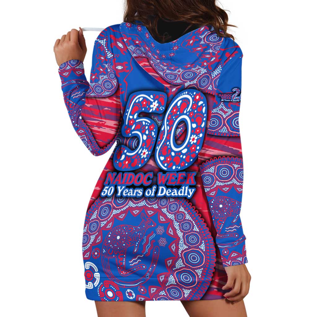 Western Bulldogs NAIDOC Week 2026 Hoodie Dress Australian Aboriginal Dot Art Dreamtime Pattern Style