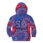 Western Bulldogs NAIDOC Week 2026 Kid Hoodie Australian Aboriginal Dot Art Dreamtime Pattern Style