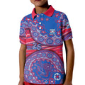 Western Bulldogs NAIDOC Week 2026 Kid Polo Shirt Australian Aboriginal Dot Art Dreamtime Pattern Style