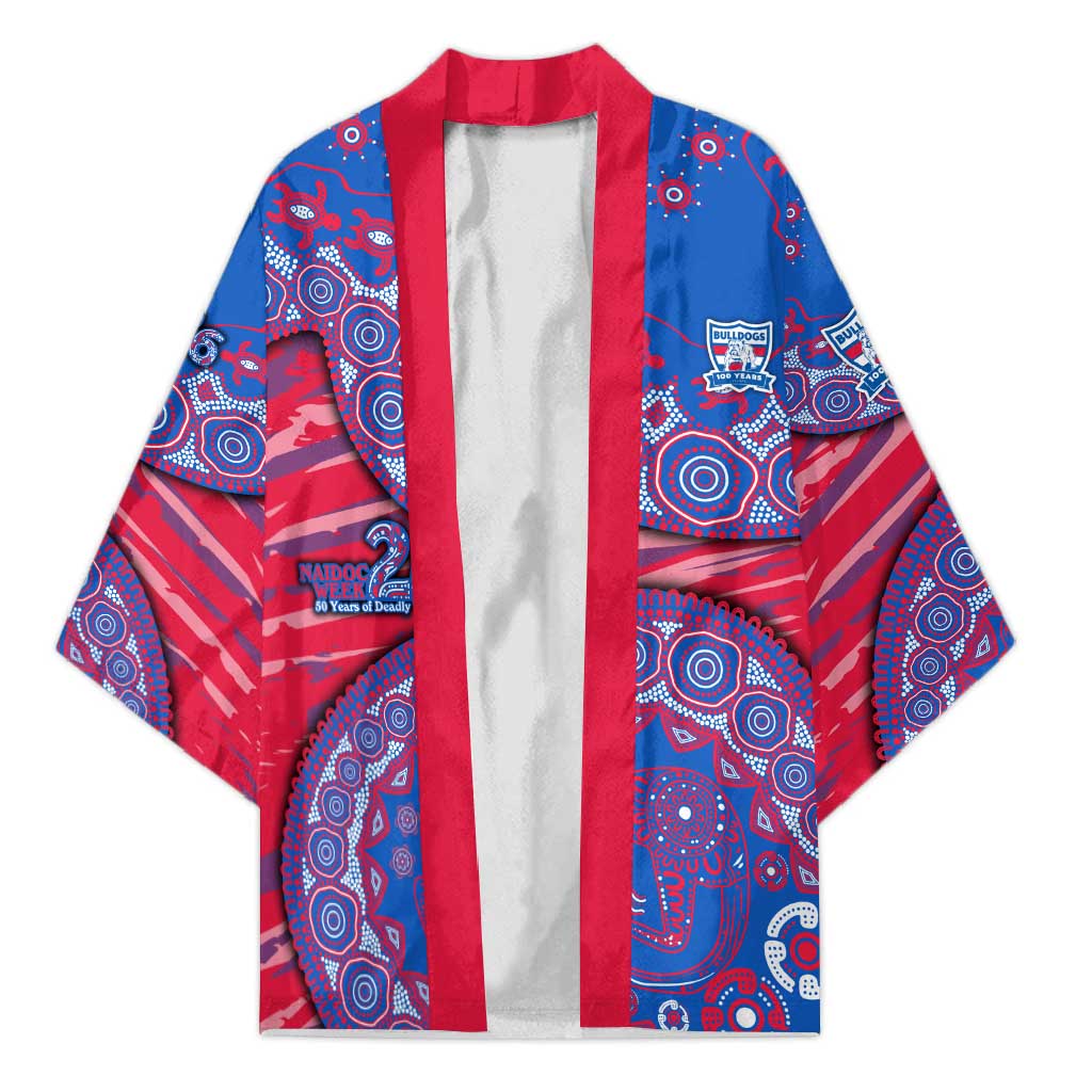 Western Bulldogs NAIDOC Week 2026 Kimono Australian Aboriginal Dot Art Dreamtime Pattern Style