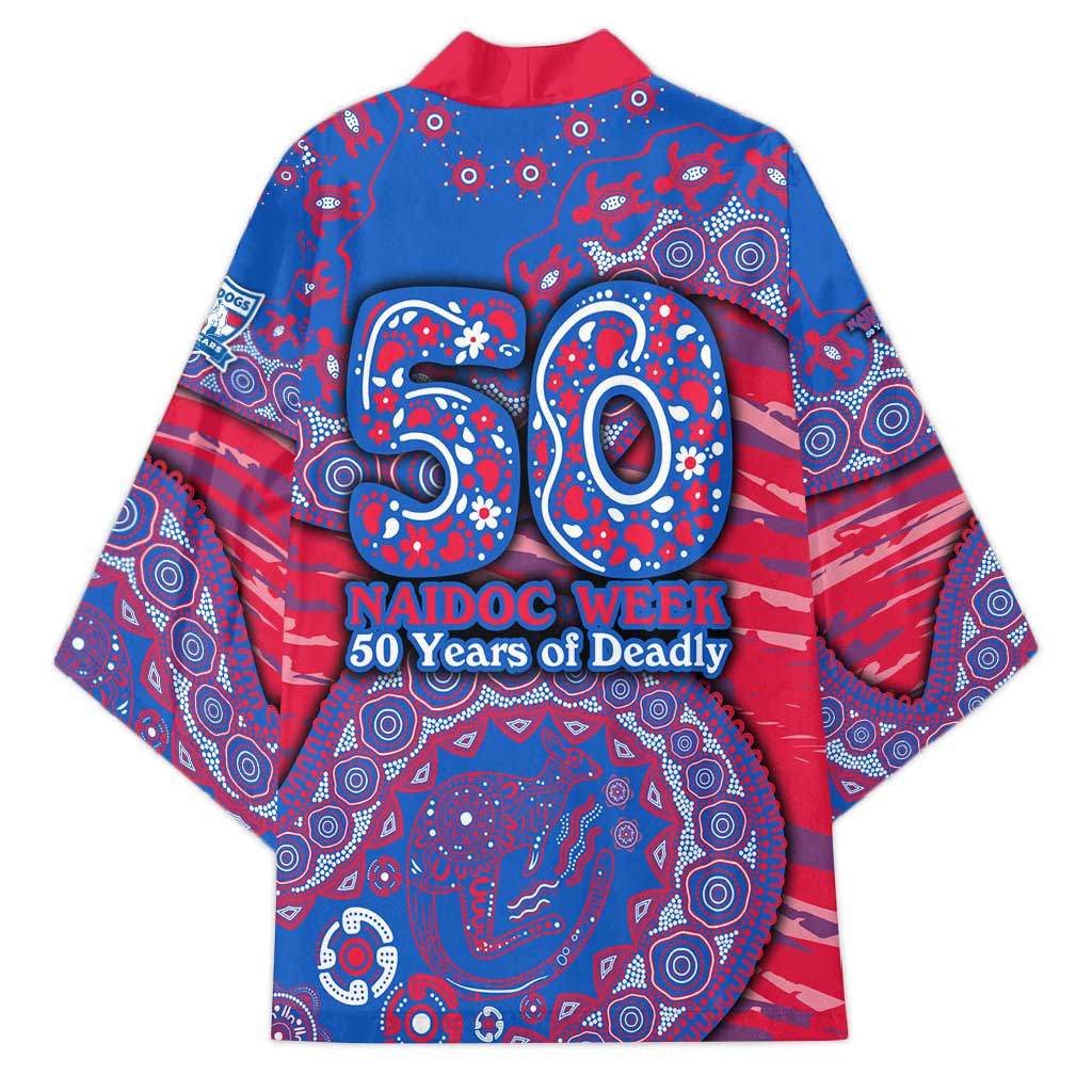 Western Bulldogs NAIDOC Week 2026 Kimono Australian Aboriginal Dot Art Dreamtime Pattern Style