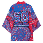 Western Bulldogs NAIDOC Week 2026 Kimono Australian Aboriginal Dot Art Dreamtime Pattern Style