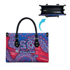 Western Bulldogs NAIDOC Week 2026 Leather Bag Australian Aboriginal Dot Art Dreamtime Pattern Style