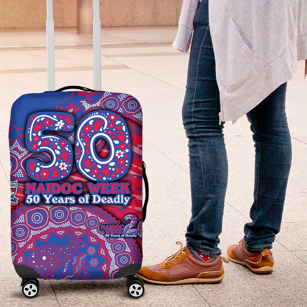Western Bulldogs NAIDOC Week 2026 Luggage Cover Australian Aboriginal Dot Art Dreamtime Pattern Style