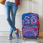 Western Bulldogs NAIDOC Week 2026 Luggage Cover Australian Aboriginal Dot Art Dreamtime Pattern Style
