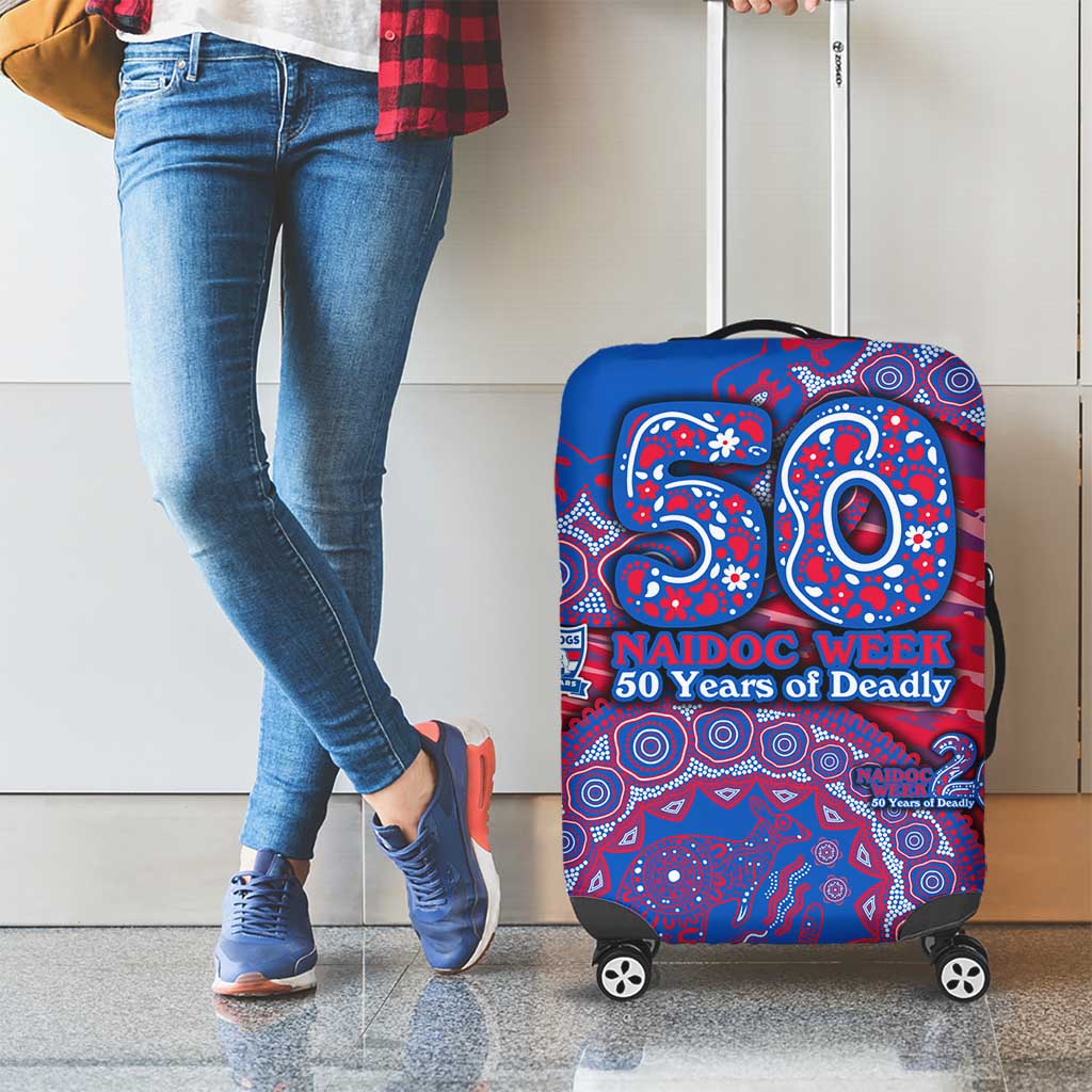 Western Bulldogs NAIDOC Week 2026 Luggage Cover Australian Aboriginal Dot Art Dreamtime Pattern Style