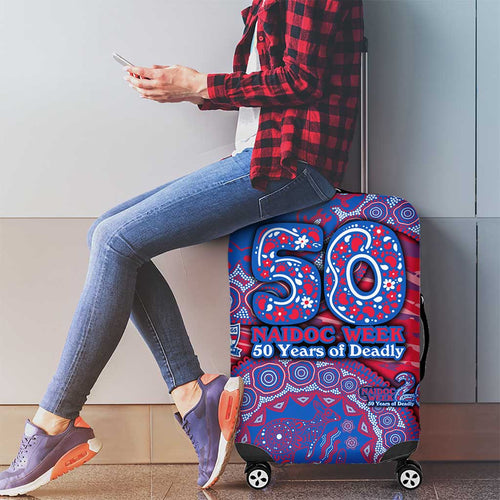 Western Bulldogs NAIDOC Week 2026 Luggage Cover Australian Aboriginal Dot Art Dreamtime Pattern Style