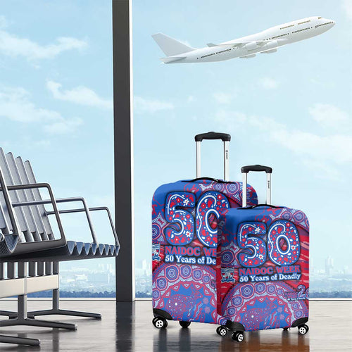 Western Bulldogs NAIDOC Week 2026 Luggage Cover Australian Aboriginal Dot Art Dreamtime Pattern Style