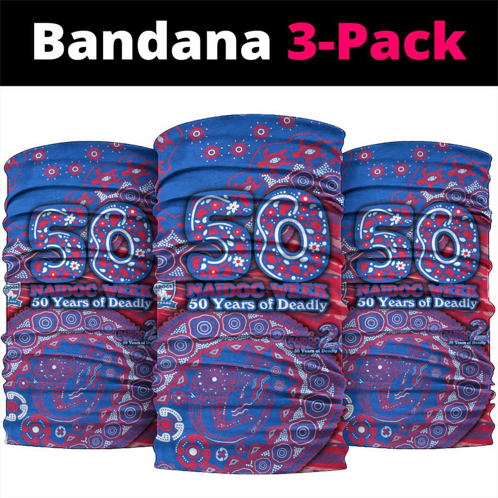 Western Bulldogs NAIDOC Week 2026 Neck Gaiter Australian Aboriginal Dot Art Dreamtime Pattern Style