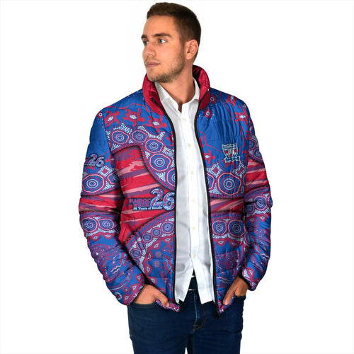 Western Bulldogs NAIDOC Week 2026 Padded Jacket Australian Aboriginal Dot Art Dreamtime Pattern Style