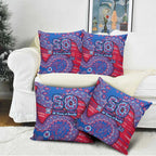 Western Bulldogs NAIDOC Week 2026 Pillow Cover Australian Aboriginal Dot Art Dreamtime Pattern Style