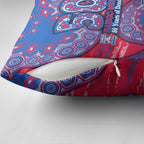 Western Bulldogs NAIDOC Week 2026 Pillow Cover Australian Aboriginal Dot Art Dreamtime Pattern Style
