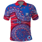 Western Bulldogs NAIDOC Week 2026 Polo Shirt Australian Aboriginal Dot Art Dreamtime Pattern Style