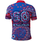 Western Bulldogs NAIDOC Week 2026 Polo Shirt Australian Aboriginal Dot Art Dreamtime Pattern Style