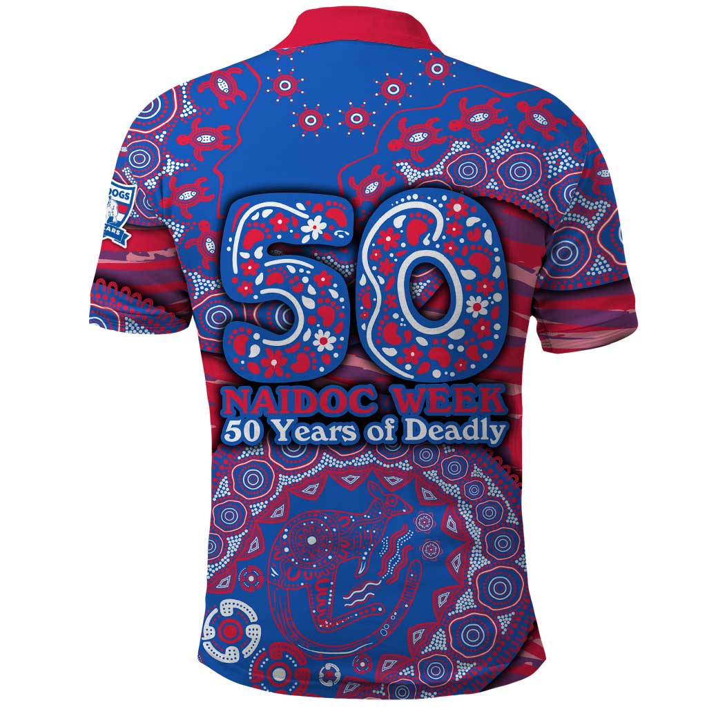 Western Bulldogs NAIDOC Week 2026 Polo Shirt Australian Aboriginal Dot Art Dreamtime Pattern Style