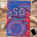 Western Bulldogs NAIDOC Week 2026 Puzzle Australian Aboriginal Dot Art Dreamtime Pattern Style