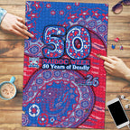 Western Bulldogs NAIDOC Week 2026 Puzzle Australian Aboriginal Dot Art Dreamtime Pattern Style