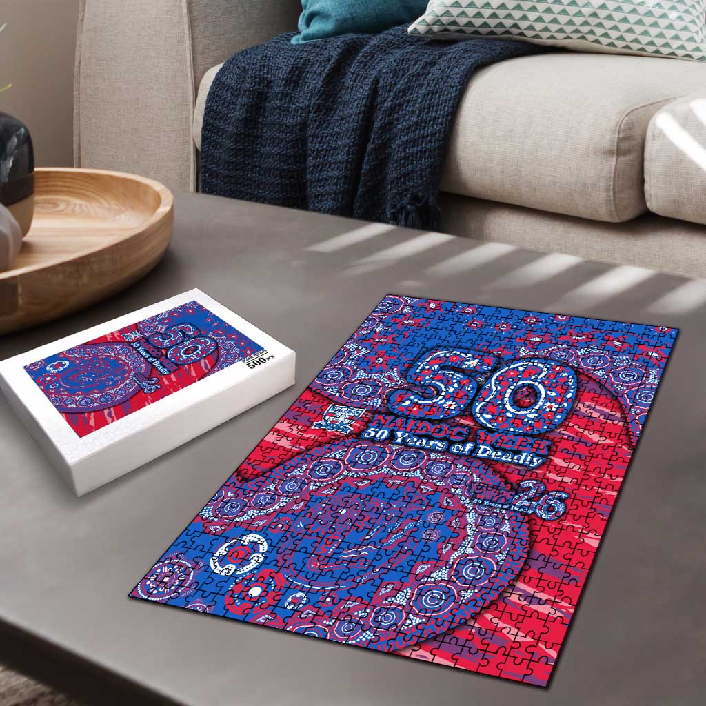 Western Bulldogs NAIDOC Week 2026 Puzzle Australian Aboriginal Dot Art Dreamtime Pattern Style
