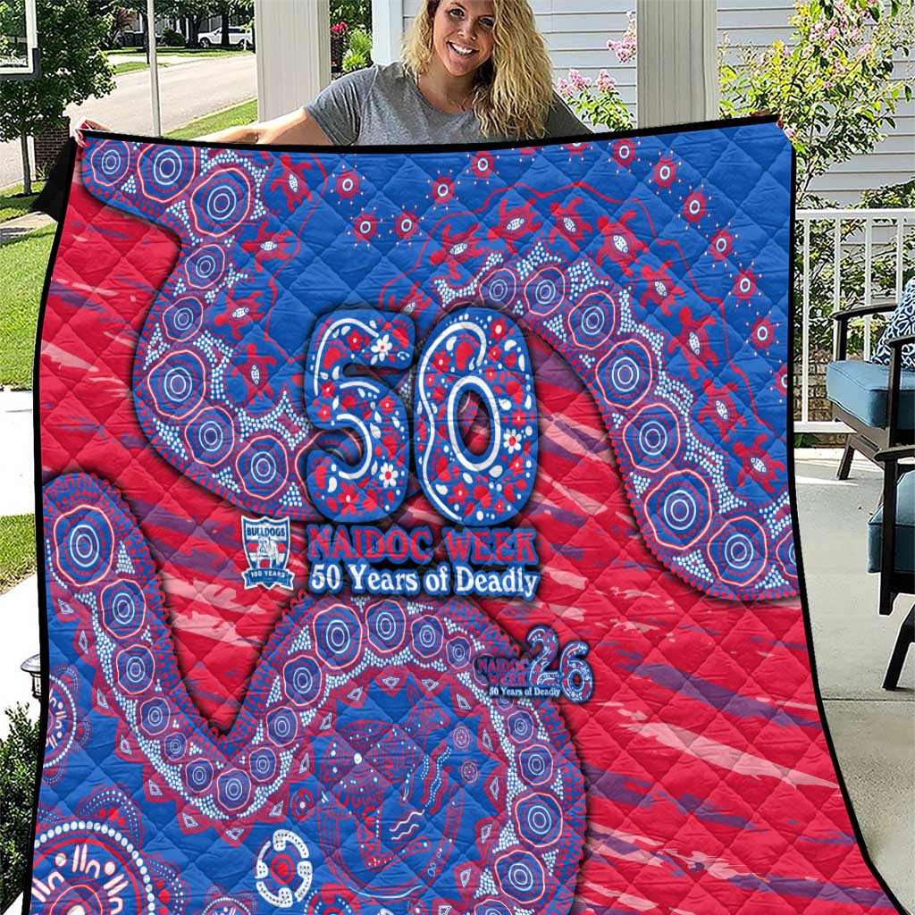 Western Bulldogs NAIDOC Week 2026 Quilt Australian Aboriginal Dot Art Dreamtime Pattern Style