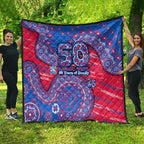 Western Bulldogs NAIDOC Week 2026 Quilt Australian Aboriginal Dot Art Dreamtime Pattern Style