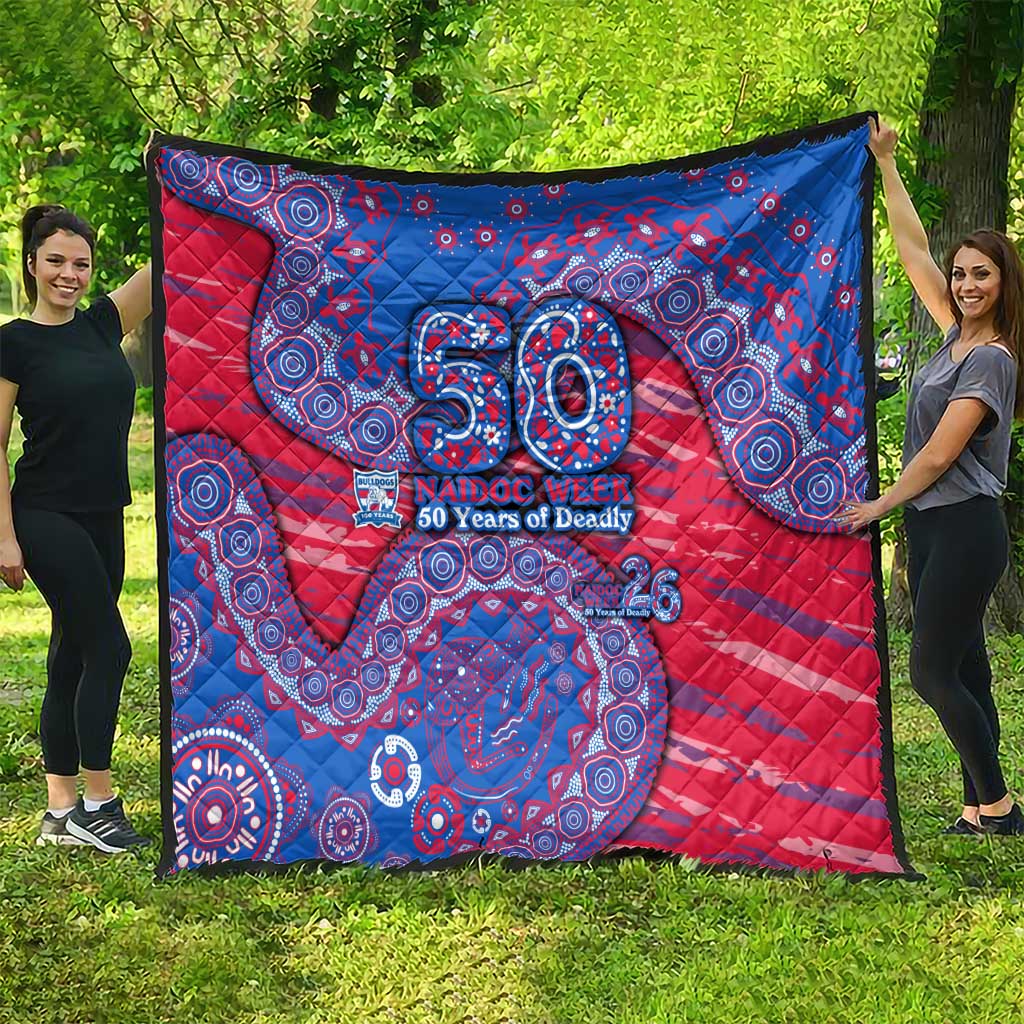 Western Bulldogs NAIDOC Week 2026 Quilt Australian Aboriginal Dot Art Dreamtime Pattern Style
