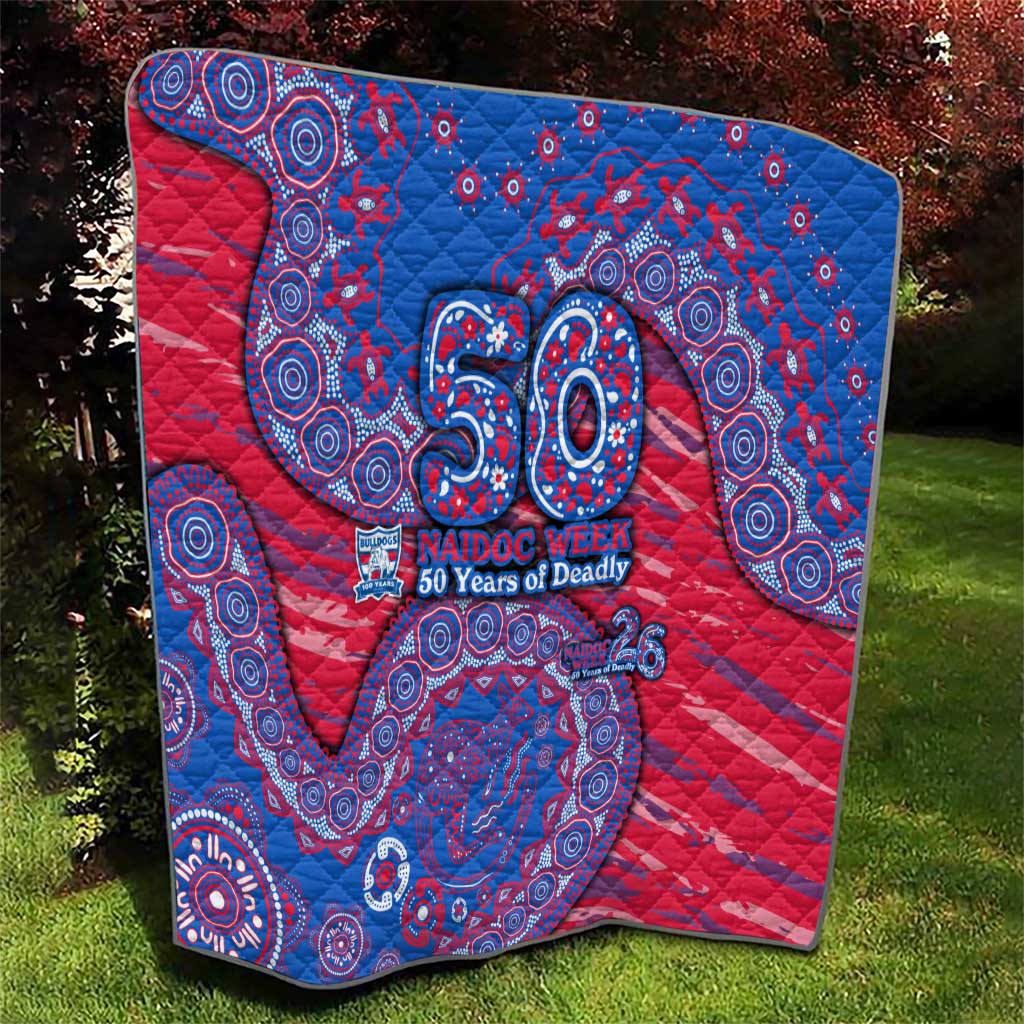 Western Bulldogs NAIDOC Week 2026 Quilt Australian Aboriginal Dot Art Dreamtime Pattern Style