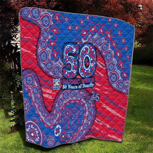 Western Bulldogs NAIDOC Week 2026 Quilt Australian Aboriginal Dot Art Dreamtime Pattern Style