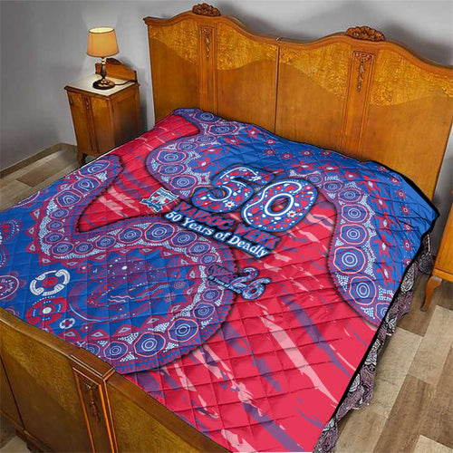 Western Bulldogs NAIDOC Week 2026 Quilt Australian Aboriginal Dot Art Dreamtime Pattern Style