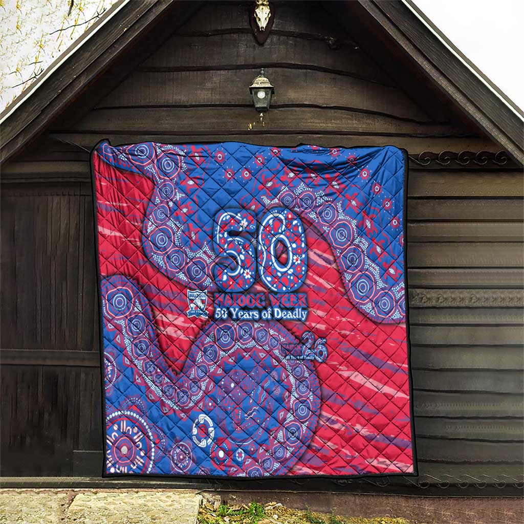 Western Bulldogs NAIDOC Week 2026 Quilt Australian Aboriginal Dot Art Dreamtime Pattern Style