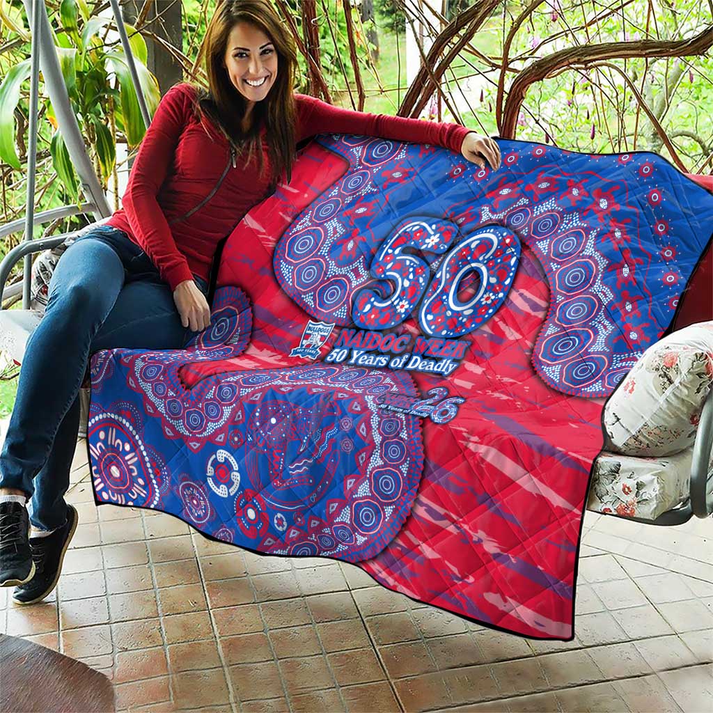 Western Bulldogs NAIDOC Week 2026 Quilt Australian Aboriginal Dot Art Dreamtime Pattern Style