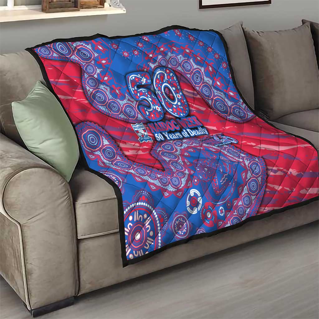 Western Bulldogs NAIDOC Week 2026 Quilt Australian Aboriginal Dot Art Dreamtime Pattern Style