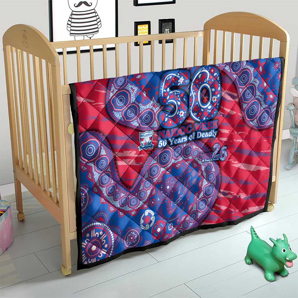 Western Bulldogs NAIDOC Week 2026 Quilt Australian Aboriginal Dot Art Dreamtime Pattern Style