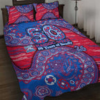 Western Bulldogs NAIDOC Week 2026 Quilt Bed Set Australian Aboriginal Dot Art Dreamtime Pattern Style