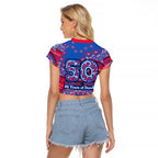 Western Bulldogs NAIDOC Week 2026 Raglan Cropped T Shirt Australian Aboriginal Dot Art Dreamtime Pattern Style