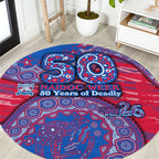 Western Bulldogs NAIDOC Week 2026 Round Carpet Australian Aboriginal Dot Art Dreamtime Pattern Style
