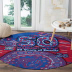 Western Bulldogs NAIDOC Week 2026 Round Carpet Australian Aboriginal Dot Art Dreamtime Pattern Style
