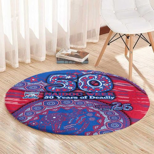 Western Bulldogs NAIDOC Week 2026 Round Carpet Australian Aboriginal Dot Art Dreamtime Pattern Style