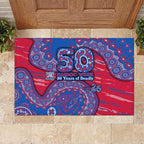 Western Bulldogs NAIDOC Week 2026 Rubber Doormat Australian Aboriginal Dot Art Dreamtime Pattern Style