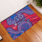 Western Bulldogs NAIDOC Week 2026 Rubber Doormat Australian Aboriginal Dot Art Dreamtime Pattern Style