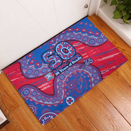 Western Bulldogs NAIDOC Week 2026 Rubber Doormat Australian Aboriginal Dot Art Dreamtime Pattern Style
