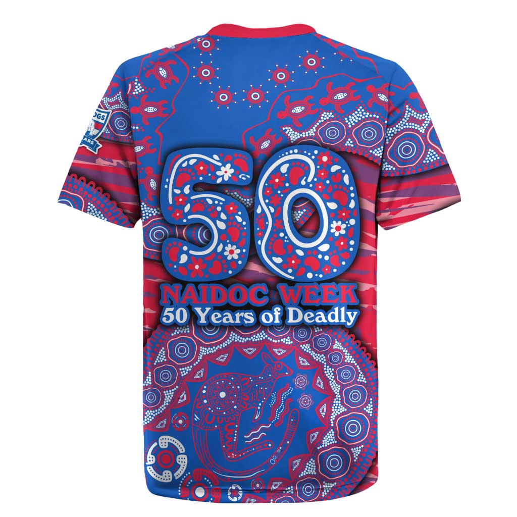 Western Bulldogs NAIDOC Week 2026 Rugby Jersey Australian Aboriginal Dot Art Dreamtime Pattern Style