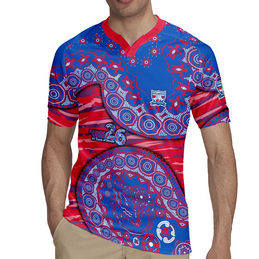 Western Bulldogs NAIDOC Week 2026 Rugby Jersey Australian Aboriginal Dot Art Dreamtime Pattern Style