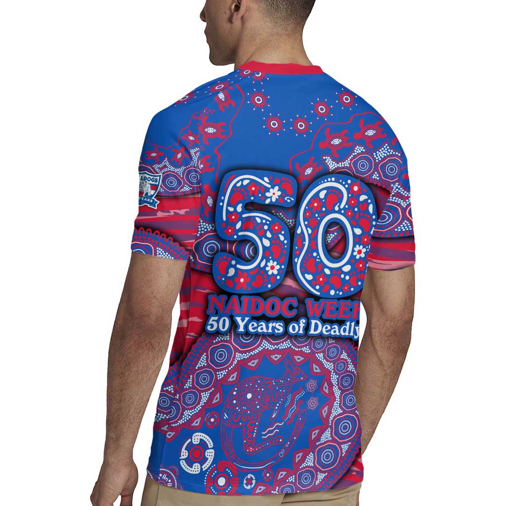 Western Bulldogs NAIDOC Week 2026 Rugby Jersey Australian Aboriginal Dot Art Dreamtime Pattern Style